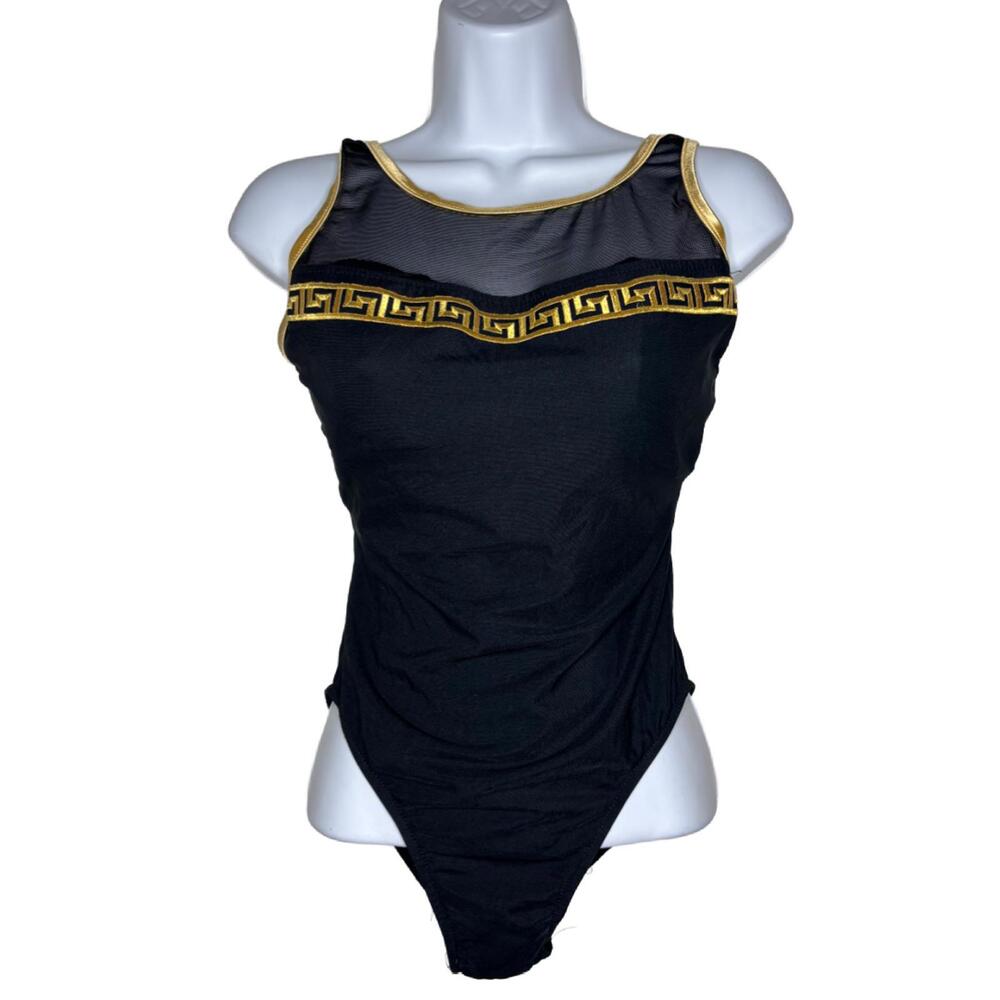 Vintage Union Made Women's M Designer Inspired Romanesque One Piece Swimsuit